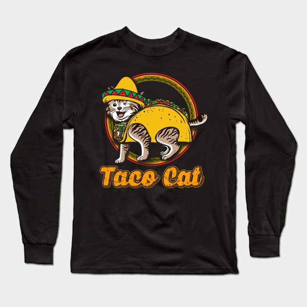 Taco Cat Long Sleeve T-Shirt by captainmood